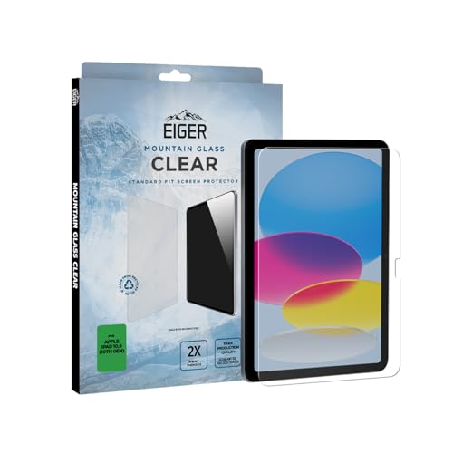 Eiger Tempered Glass Fit für iPad Air 11 (2024) / iPad 10.9 (2022) - Displayschutzfolie Case Freundlich von EIGER