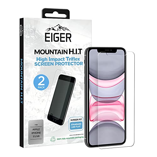 Eiger Tri Flex 2-Pack Schutzfolie, transparent, iPhone 11, iPhone XR von EIGER