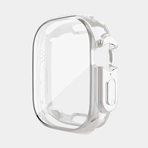 EIHAIHIS Allround TPU Displayschutzfolie und Hülle für Apple Watch Ultra 49mm, Stoßfeste Bumper Case HD Anti-Kratz-Abdeckung, Weiche Schutzhülle für iWatch Ultra 49mm, Silber von EIHAIHIS