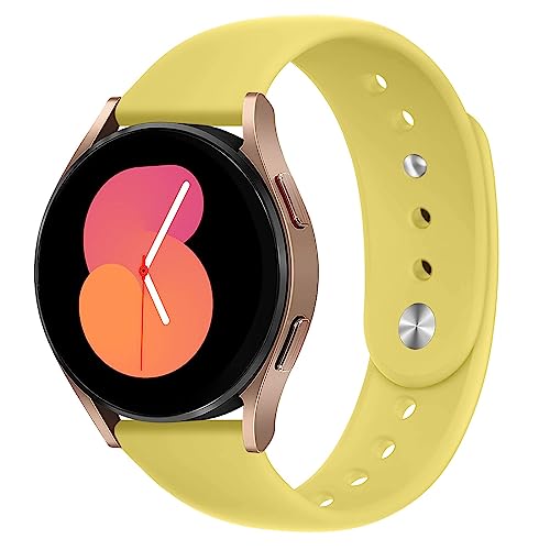 Weiches Atmungsaktives Silikon Armband Kompatibel mit Samsung Galaxy Watch 3 45mm,22mm Sport Silikonarmband für Samsung Gear S3 Classic/Frontier(creme gelb) von EIHAIHIS