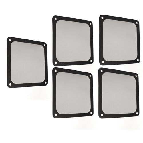 5pcs 120 -mm -Lüfterstaubfilter, Nylonrahmen Computer PC Lüfter Staubnetzfilter für PC -Fallstromversorgung (Schwarz) von EIMSOAH
