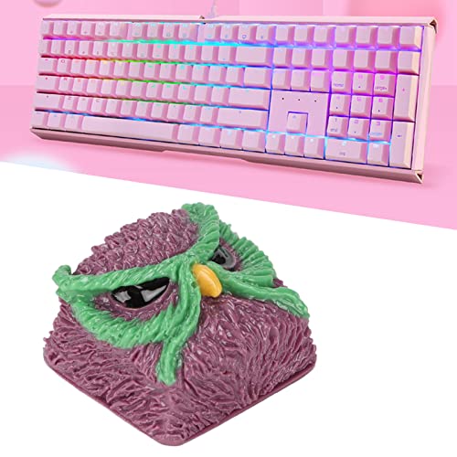 Benutzerdefinierte Gaming-Tastenkappe, Handgeschnitztes Eulenmuster OEM R4 Gaming-Harz-Ersatz-Tastenkappen für Cherry MX Switches Mechanische Tastatur (Lila) von EIMSOAH