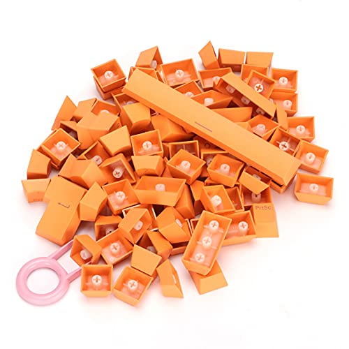 EIMSOAH PBT-Tastenkappen, Ergonomisches Design, Hochwertige, Farbenfrohe 108-Tasten-Tastenkappe für Mechanische Tastatur, Satte Farben für Verschiedene Gruppen (Orange) von EIMSOAH
