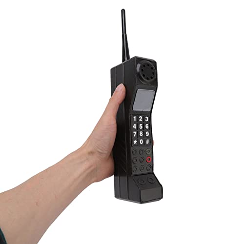 EIMSOAH Retro-Ziegel-Handy-Ornament, Vintage-Handy-Modell, Simulation, Foto-Requisiten, Stilisierte Ornamente, Satelliten-Telefon-Requisite, Ziegel-Telefon-Requisite (Schwarz) von EIMSOAH