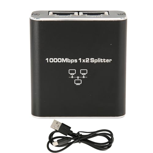 Gigabit -Splitter, 1000 Mbit/S 1 in 2 Out RJ45 Port Aluminium -Legierungsnetzwerk -Splitter, Router -Switch für PC -Laptop -Router Gigabit -Splitter, 1000 Mbit/S 1 in 2 Out RJ45 Port Aluminium -Legierungsnetzwerk -Splitter, Router -Switch für PC -Laptop -Router von EIMSOAH