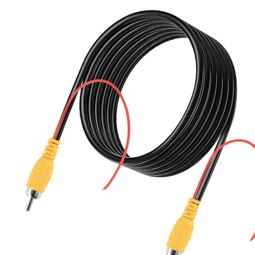 EIMZU Rückfahrkamera Kabel, 10M Rückfahrkamera-Verlängerungskabel, Rückfahrkamera Mit Kabel, Verbessertes Doppelt Abgeschirmtes RCA-Videokabel mit Gelber Buchse-Buchse-Verbindung und Stromkabel EIMZU Rückfahrkamera Kabel, 10M Rückfahrkamera-Verlängerungskabel, Rückfahrkamera Mit Kabel, Verbessertes Doppelt Abgeschirmtes RCA-Videokabel mit Gelber Buchse-Buchse-Verbindung und Stromkabel von EIMZU