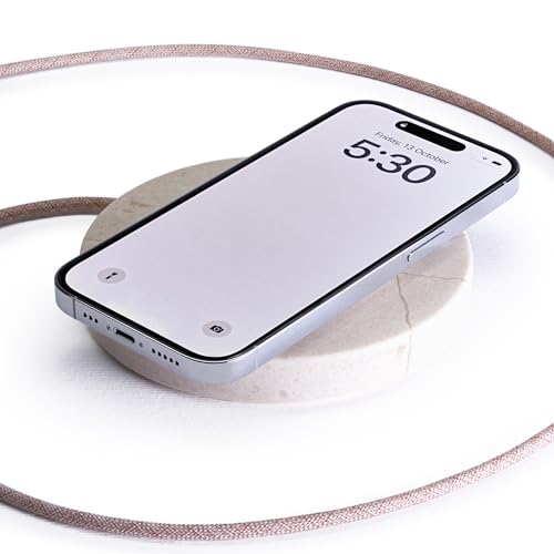 Einova Classic Stone – Kabelloses Ladegerät aus echtem Marmor für Apple und Android-Smartphones, kabellose Kopfhörer – Marmor Creme von EINOVA