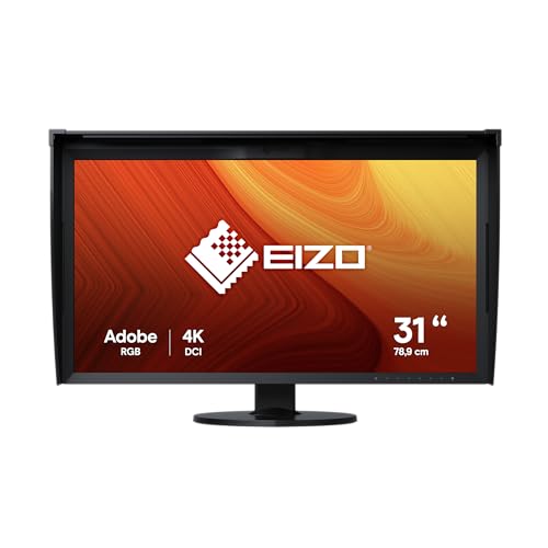 EIZO ColorEdge CG319X 78,9 cm (31,1 Zoll) Grafik Monitor (HDMI, USB 3.1 Hub, DisplayPort, 9 ms Reaktionszeit, Auflösung 4096 x 2160 (DCI 4K), Wide Gamut) schwarz von EIZO