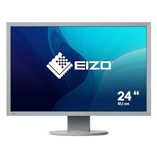 EIZO FlexScan EV2430-GY 61,1 cm (24,1 Zoll) Monitor (DVI-D, D-Sub, USB 2.0 Hub, DisplayPort, 14 ms Reaktionszeit, Auflösung 1920 x 1200) grau von EIZO