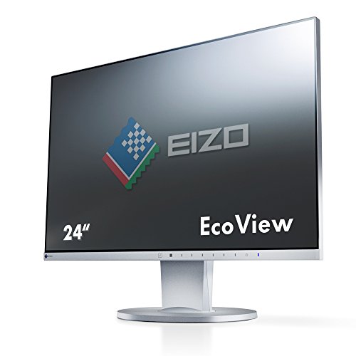 EIZO FlexScan EV2450-GY 60,4 cm (23,8 Zoll) Ultra-Slim Monitor (DVI-D, HDMI, D-Sub, USB 3.1 Hub, DisplayPort, 5 ms Reaktionszeit, Auflösung 1920 x 1080) grau von EIZO