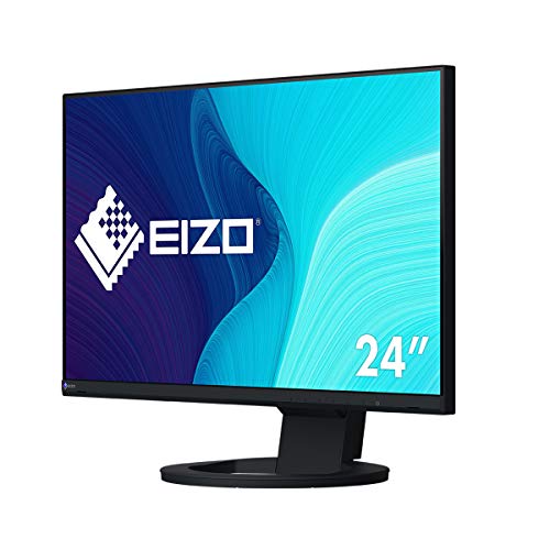 EIZO FlexScan EV2480-BK 60,5 cm (23,8 Zoll) Monitor (HDMI, USB 3.1 Hub, USB 3.1 Typ C, DisplayPort, 5 ms Reaktionszeit, Auflösung 1920 x 1080) schwarz von EIZO