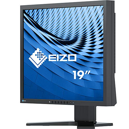 EIZO FlexScan S1934H-BK 48 cm (19 Zoll) Monitor (DVI-D, D-Sub, DisplayPort, 14 ms Reaktionszeit, Auflösung 1280 x 1024) schwarz von EIZO
