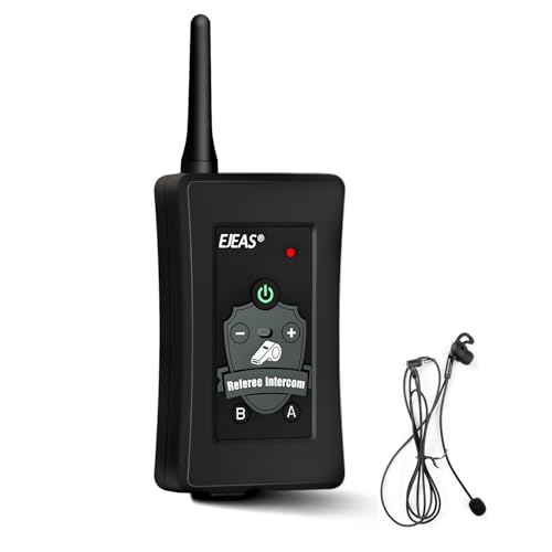EJEAS FBIM Fußball Schiedsrichter Motorrad Helm Intercom,1200m Wireless 4 Personen Full Duplex Bluetooth Interphone mit Professionellen Schiedsrichter Headset von EJEAS