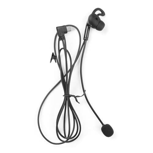 EJEAS Typ C Einohrkopfhörer Ohrbügel Headset Mikrofon Headset für V6C/ V4C/ F6 Intercom, Schiedsrichterkommunikation, 16-polig von EJEAS