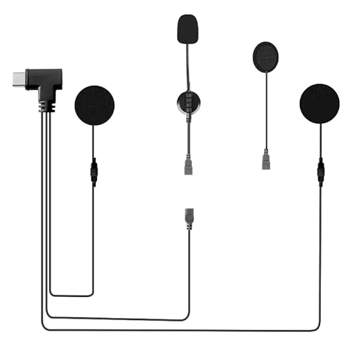 EJEAS Typ-C-Kopfhörer für Q8 Mesh Bluetooth Motorrad Intercom Headset Zubehör, 16 Pins EJEAS Typ-C-Kopfhörer für Q8 Mesh Bluetooth Motorrad Intercom Headset Zubehör, 16 Pins von EJEAS