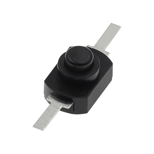 1000 STÜCKE 1288BM Druckschalter Schwarz Weiß Taschenlampe Schalter Gebogen Füße Plattfuß 1288 BM 16340 1208YD AUF-WEG(Black) von EJPPDHCO