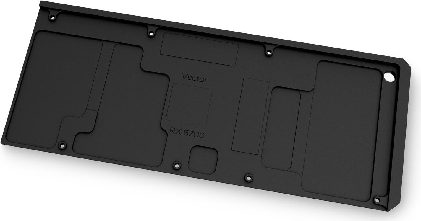 EK Water Blocks Quantum Vector RX 6700XT Backplate Grafikkarte Rückenplatte Schwarz 1 Stück(e) (3831109848012) von EK Water Blocks
