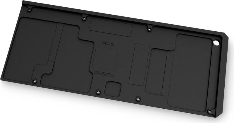 EK Water Blocks Quantum Vector RX 6700XT Backplate Grafikkarte Rückenplatte Schwarz 1 Stück(e) (3831109848012) von EK Water Blocks