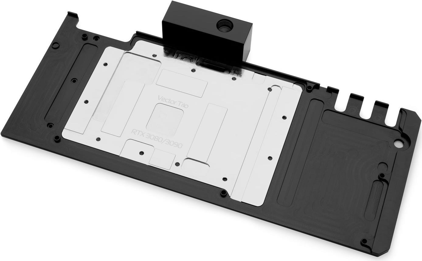 EK Water Blocks Quantum Vector - Rückenplatte - Acetal - Nickel - Schwarz - 1/4  - Grafikkarte - TRIO RTX 3080/3090 (3831109859483) von EK Water Blocks