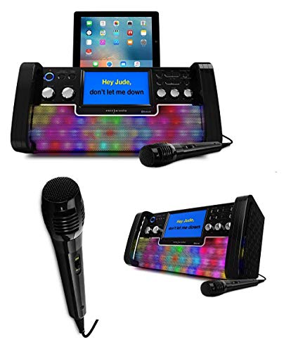 Easy Karaoke EKS780-BT Bluetooth CD+CDG Karaoke Disco Party Maschine mit Lautsprecher, 1 Mikrofon, LED Disco Lichter und 7 Zoll Farb-TFT Bildschirm von EK easy karaoke