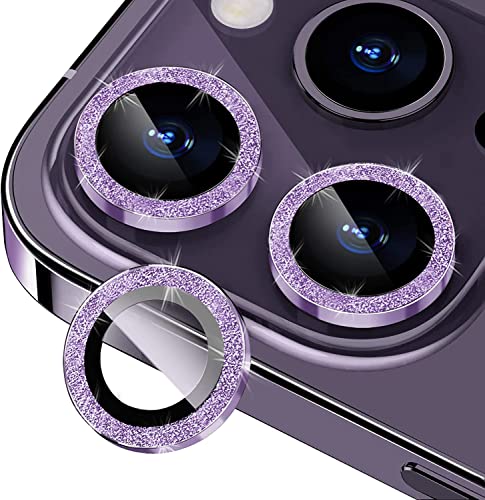 EKAM Kamera-Objektivschutz für iPhone 13 Pro 6,1 Zoll und iPhone 13 Pro Max 6,7 Zoll 9H gehärtetes Glas Aluminiumlegierung Metall individuelle Ringabdeckung HD klar blasenfreier Schutz (Glitzer Lila) EKAM Kamera-Objektivschutz für iPhone 13 Pro 6,1 Zoll und iPhone 13 Pro Max 6,7 Zoll 9H gehärtetes Glas Aluminiumlegierung Metall individuelle Ringabdeckung HD klar blasenfreier Schutz (Glitzer Lila) von EKAM