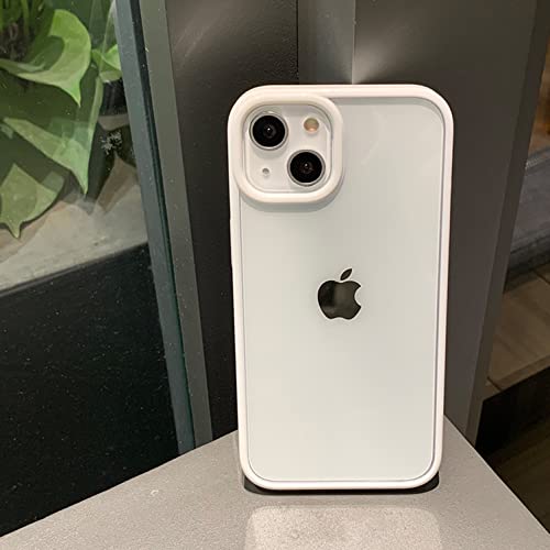 EKAM Transparente Rückseite für iPhone 14 – Weiche schlanke Passform Rundum TPU Schutzhülle Anti-Kratzer Stoßfest Flexible Silikon Bumper Cover für iPhone 14-6,1 Zoll (Weiß) von EKAM