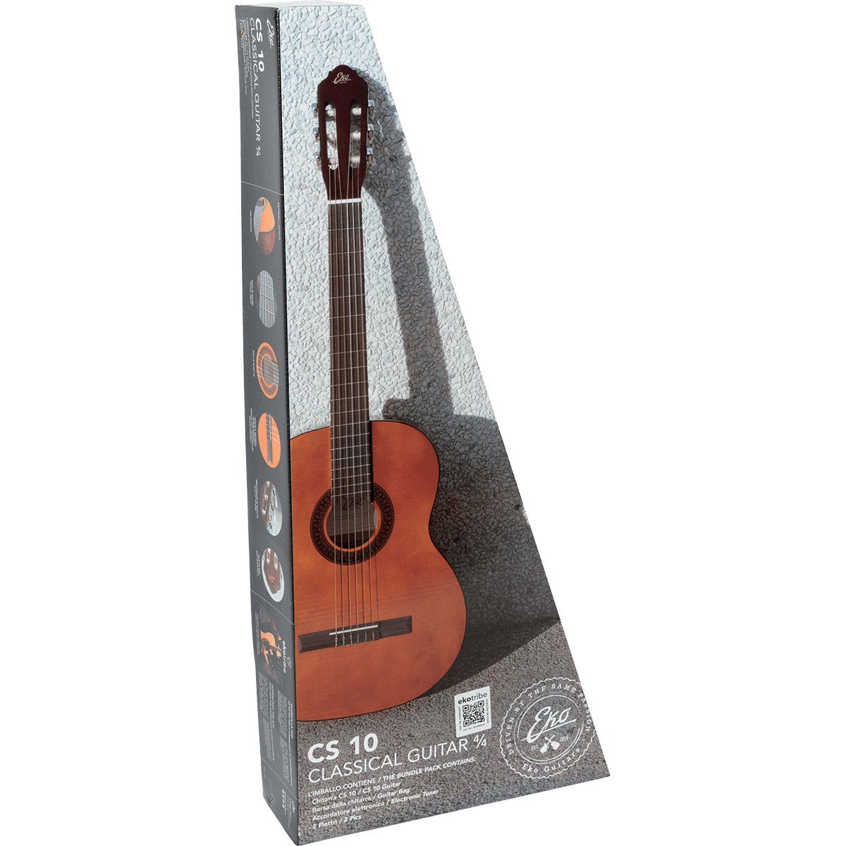 EKO CS10-Pack Natural 4/4-Size Classical Guitar EKO CS10-Pack Natural 4/4-Size Classical Guitar von EKO