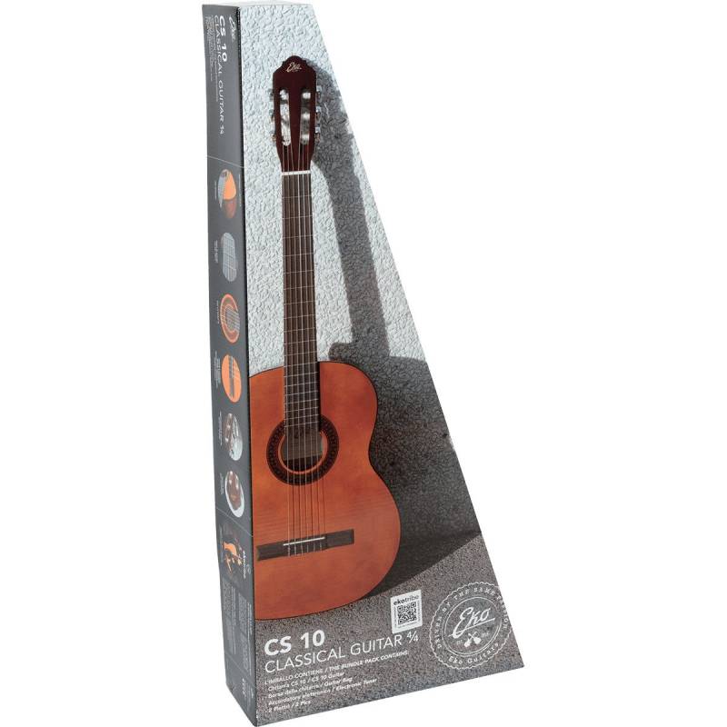 EKO CS10-Pack Natural 4/4-Size Classical Guitar von EKO