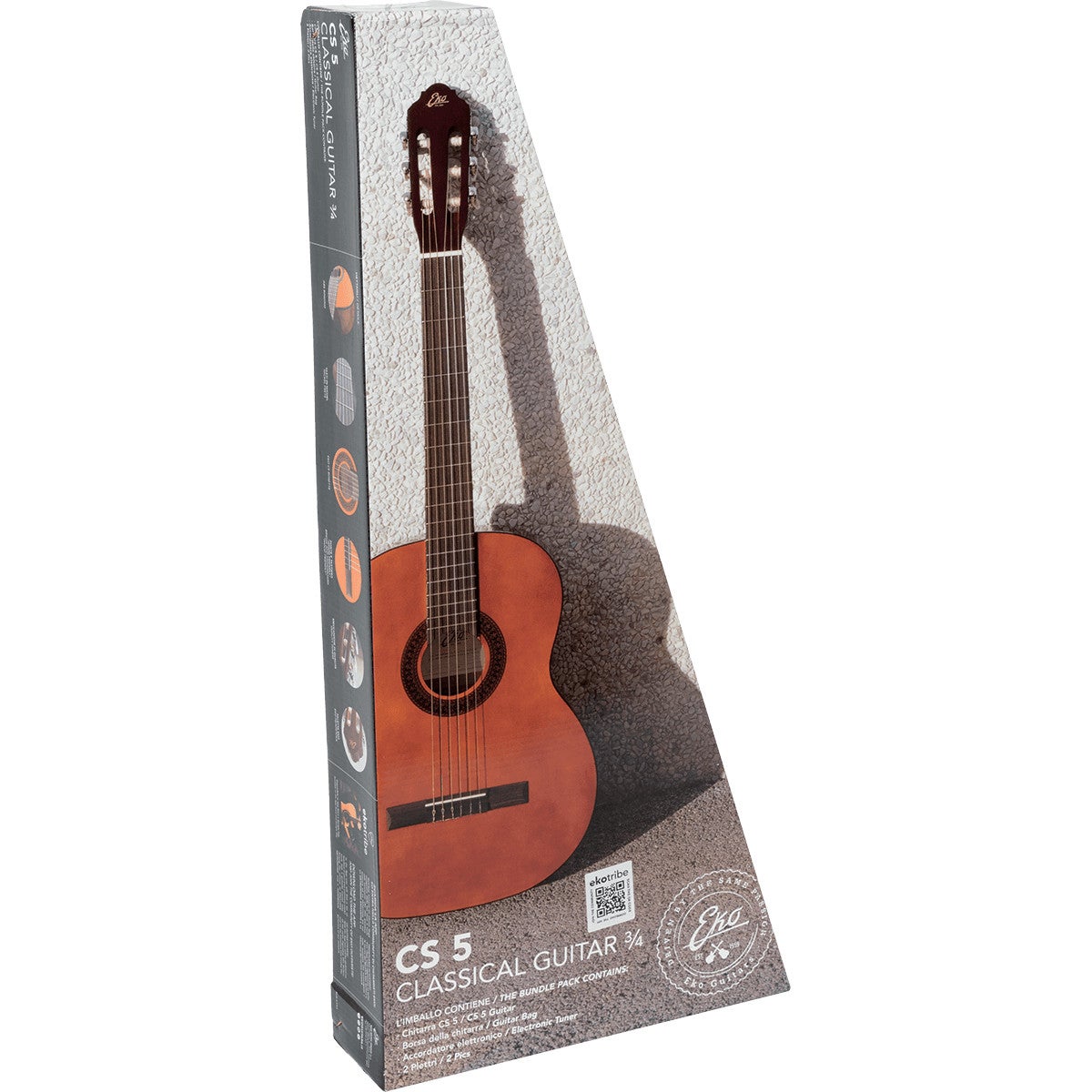 EKO CS5-Pack Natural 3/4-Size Classical Guitar EKO CS5-Pack Natural 3/4-Size Classical Guitar von EKO