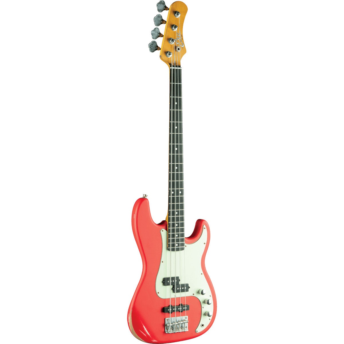 EKO VPJ280V Relic Fiesta Red Electric Bass Guitar EKO VPJ280V Relic Fiesta Red Electric Bass Guitar von EKO