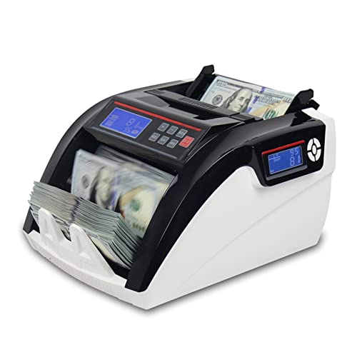 Banknotenzähler Gefälschte Gelddetektor Banknote Geldzähler 5800D UV/mg Multi -Währungszählmaschine LCD Display Notizzählmaschine Schnelle Zählung von EKOUQIN