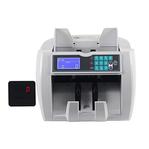 Banknotenzähler Geldzählermaschine 600/1000/1200/1900 PCs Zähler Geschwindigkeit einstellbarer Australien Geldzähler Kanadische Bill Notes Counting Machine mit LCD Anzeige Schnelle Zählung von EKOUQIN