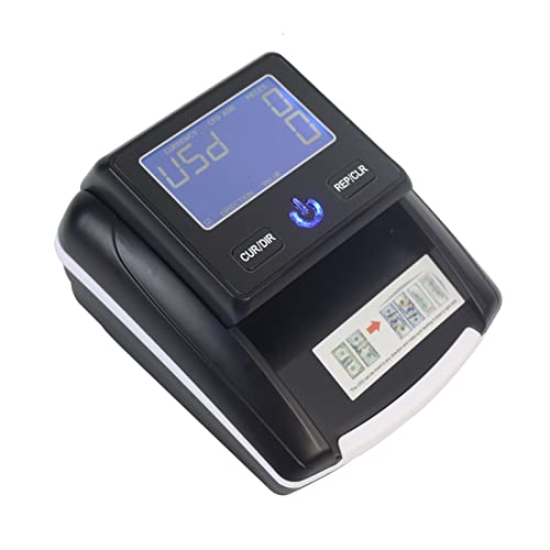 Banknotenzähler Geldzählermaschine Handy Gelddetektor mit wiederaufladbarem Akku for Banknoten Erkennung Schnelle Zählung(LCD with battery) von EKOUQIN