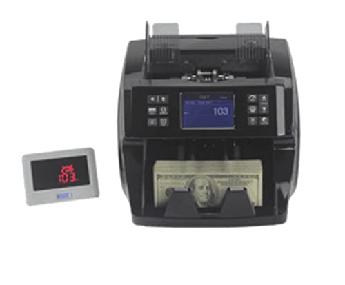 Banknotenzähler Geldzählermaschine Value -Registrierkasse intelligenter Rechnungszähler mit Bildsensor Multi -Währung gefälschter Gelddetektor UV -Maschine Schnelle Zählung(Rood) von EKOUQIN