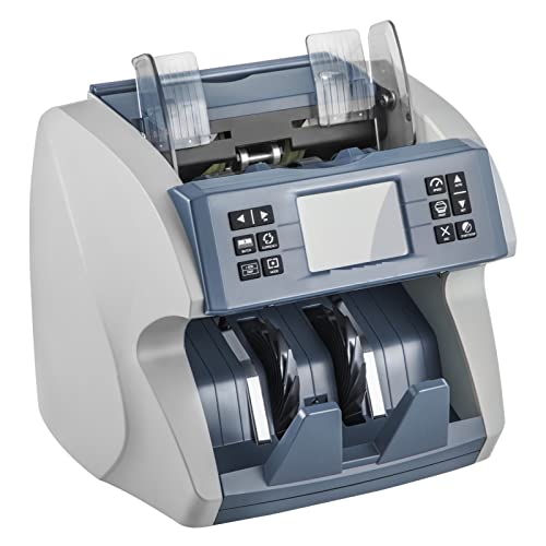 Banknotenzähler Geldzählermaschinengeschäftsregistrierkasse gefälschter Banknoten -Detektor mit 5 gefälschte Branchen for Euro USD Aud Bankengeschäfte Schnelle Zählung(Counter) von EKOUQIN