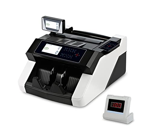 Banknotenzähler Geldzählmaschine, die for multinationale Währungsrechnungen geeignet ist, mit Fälschungszählern mit add & stapeligen Modi geeignet LCD Anzeige Schnelle Zählung von EKOUQIN