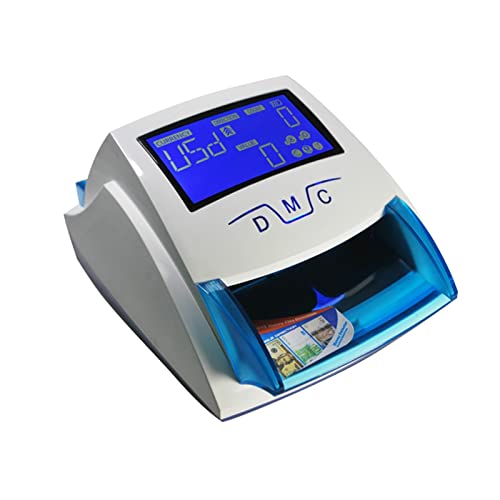 Banknotenzähler Mini Handy Banknote UV/mg Erkennung von Maschine gefälschte Euro -Notizen Geldrechnungsdetektor for USD/EUR Bargelddetektor mit Batterie Schnelle Zählung(Gris) von EKOUQIN