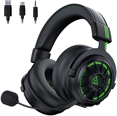 EKSA E5000Pro PC Gaming Headset für PS4 PS5 Xbox One Switch, 7.1 Surround Sound Gaming Kopfhörer mit abnehmbarem ENC Mikrofon, Dual Chamber Driver, Game/Muisc Modus, kabelgebundene Kopfhörer für von EKSA