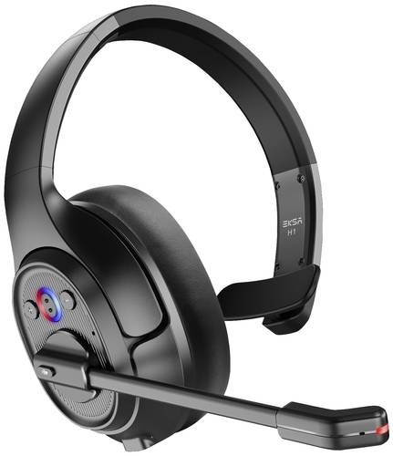 EKSA H1 Computer On Ear Headset Bluetooth® Mono Schwarz Mikrofon-Rauschunterdrückung, Noise Cancel von EKSA