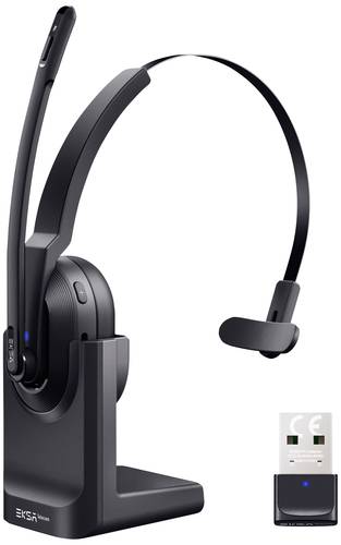 EKSA H5 On Ear Headset Bluetooth® Schwarz Mikrofon-Rauschunterdrückung, Noise Cancelling Headset, von EKSA