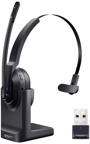 EKSA H5 On Ear Headset Bluetooth® Schwarz Mikrofon-Rauschunterdrückung, Noise Cancelling Headset, von EKSA