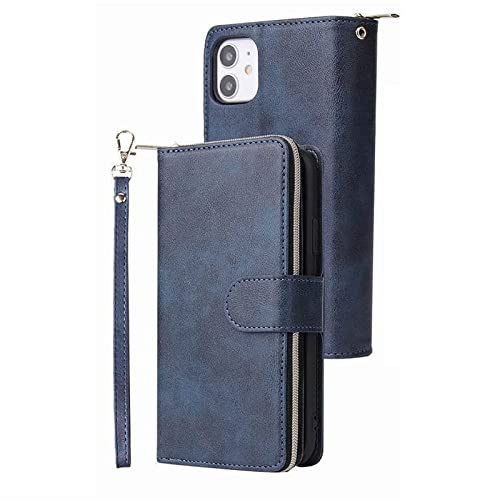 EKSED Hülle für iPhone 14/14 Pro/14 Plus/14 Pro Max, mit 9 Kreditkartenfächern, Reißverschluss, Brieftasche, Handyhülle mit Umhängeband, Lederhülle, Ständer, magnetischer Schutz EKSED Hülle für iPhone 14/14 Pro/14 Plus/14 Pro Max, mit 9 Kreditkartenfächern, Reißverschluss, Brieftasche, Handyhülle mit Umhängeband, Lederhülle, Ständer, magnetischer Schutz von EKSED