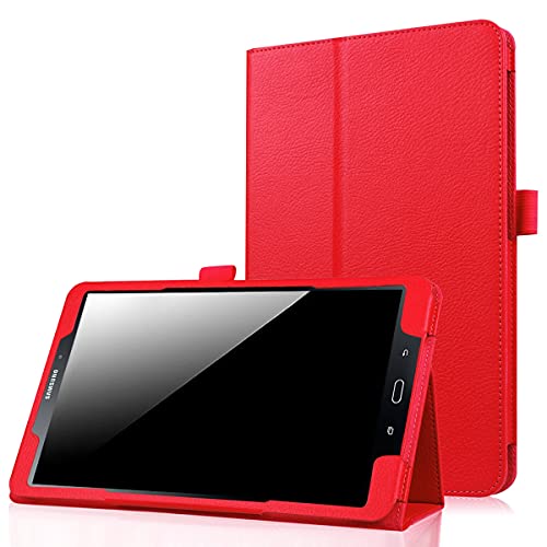 EKVINOR Schutzhülle für Galaxy Tab A 8.0 2017 Modell T380/T385, PU-Leder, Standfunktion, Rot von EKVINOR