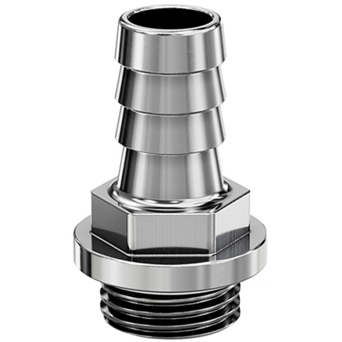 EK-Pro G1/4 Barb Fitting 10mm - Nickel, Verbindung von EKWB