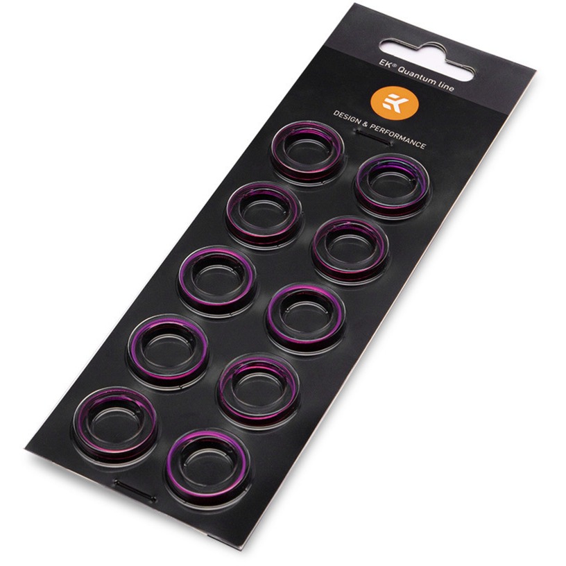 EK-Quantum Torque Color Ring 10-Pack HDC 16 - Purple, Verbindung von EKWB
