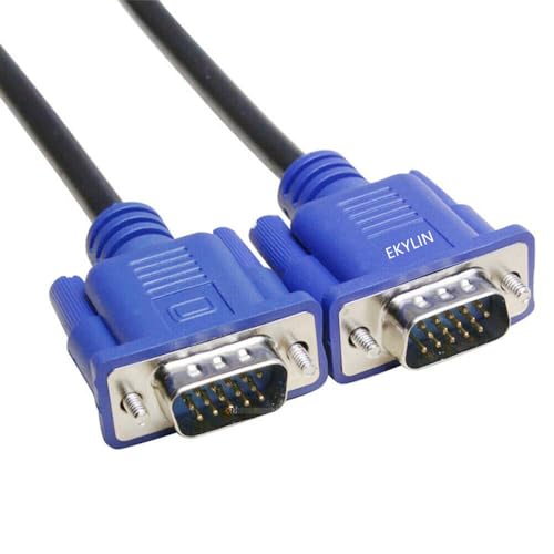 EKYLIN VGA auf VGA Kabel, 1.5m / 5ft VGA zu VGA Video Kabel VGA Adapterkabel für Computer PC Laptop HDTV zu Monitor Bildschirm Projektor Beamer mit VGA Stecker EKYLIN VGA auf VGA Kabel, 1.5m / 5ft VGA zu VGA Video Kabel VGA Adapterkabel für Computer PC Laptop HDTV zu Monitor Bildschirm Projektor Beamer mit VGA Stecker von EKYLIN