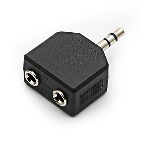 ELAYARD 2Stücke Audio Splitter Doppelter Mono Adapter für Kopfhörer Mikrofon Lautsprecher Klinkenstecker für Stereo Audio Schwarz ELAYARD 2Stücke Audio Splitter Doppelter Mono Adapter für Kopfhörer Mikrofon Lautsprecher Klinkenstecker für Stereo Audio Schwarz von ELAYARD