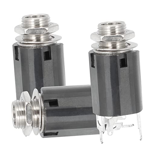 ELAYARD 3Stücke Stereo Panel Mount Audio Jack für Gitarrenanschlüsse Hochwertige Verbindung für Mikrofone Effektgeräte Langlebig ELAYARD 3Stücke Stereo Panel Mount Audio Jack für Gitarrenanschlüsse Hochwertige Verbindung für Mikrofone Effektgeräte Langlebig von ELAYARD