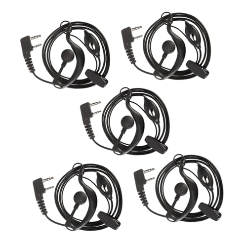 ELAYARD 5Stücke Teiliges Intercom Kopfhörer für Plug Geräuschunterdrückung für Sicherheitsanwendungen Lauten Umgebungen Langlebiges Design Bequem von ELAYARD
