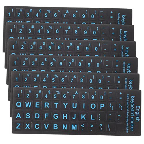 ELAYARD 6Stücke Englische Tastatur Aufkleber für Selbstklebende Ersatzaufkleber mit Gefrosteter Oberfläche Einsetzbar Leicht Anzubringen zu Reinigen ELAYARD 6Stücke Englische Tastatur Aufkleber für Selbstklebende Ersatzaufkleber mit Gefrosteter Oberfläche Einsetzbar Leicht Anzubringen zu Reinigen von ELAYARD